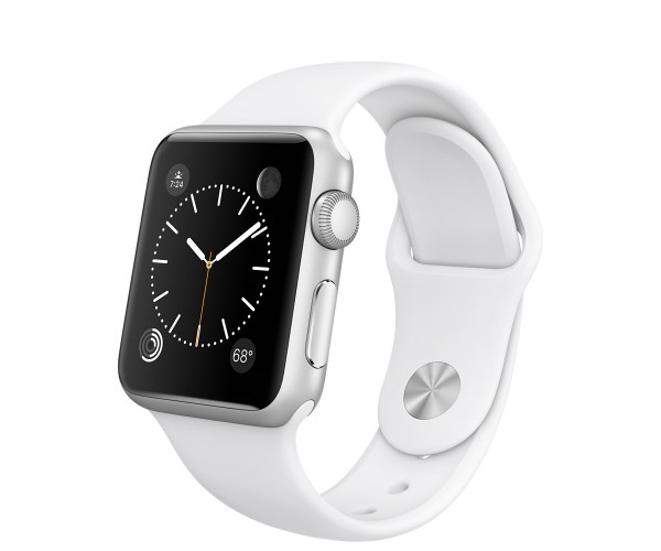 38MM SILVER ALUMINIUM CASE WITH WHITE SPORT BAND